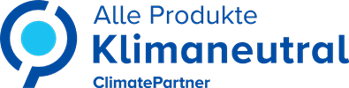 Logo von Climate Partner: Alle Produkte klimaneutral!